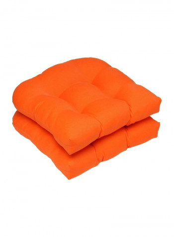 2-Piece Chair Pad Orange 19x19x5inch