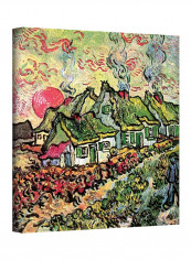 Cottages Reminiscent Of North Canvas Wall Art Green 14 x 18inch