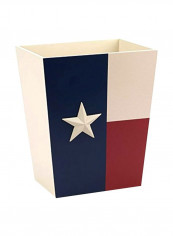 Texas Star Waste Basket Red/Blue/Beige 9.4x9.5x12inch
