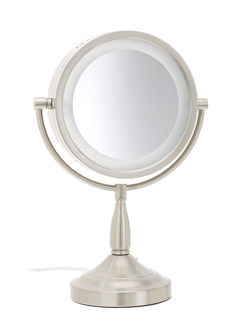 Vanity Mirror With Light Silver 8.5inch