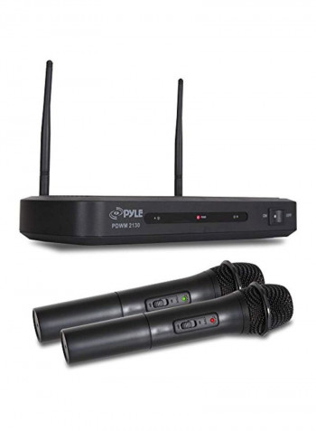 Dual Channel Wireless Microphone System PDWM2130 Black