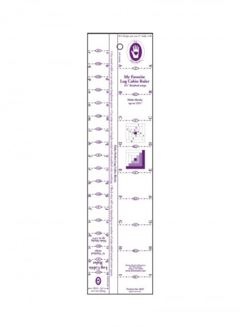 Log Cabin Ruler White/Purple