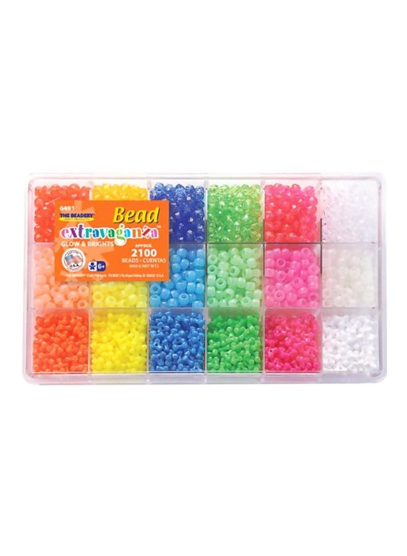 2100-Piece Bead Box Kit Multicolour