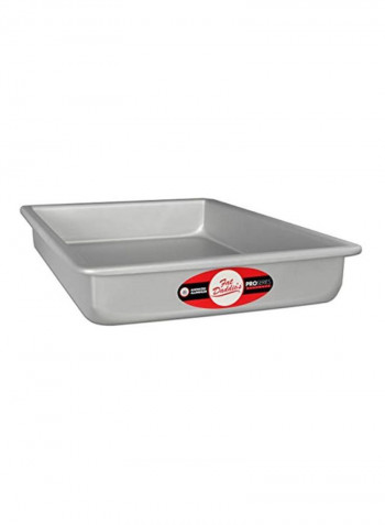 Anodized Aluminium Cake Pan Silver 14x10.2x2.4inch