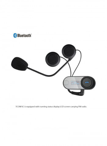 Bluetooth Intercom With Headphone Black