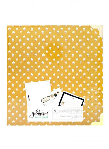 Rubber Stamp Yellow/White