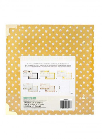 Rubber Stamp Yellow/White