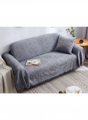 European Style Sofa Slipcover Grey 180 x 260centimeter