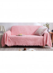 European Style Sofa Slipcover Pink 180 x 260centimeter