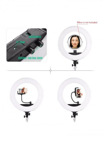 LED Photography Ring Light With Accessories 53.3x45.3x3cm White/Black/orange