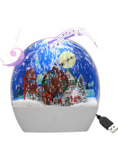 Musical Snow Christmas Glittering LED Light Lamp Multicolour