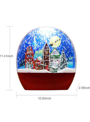 Musical Snow Christmas Glittering LED Light Lamp Multicolour