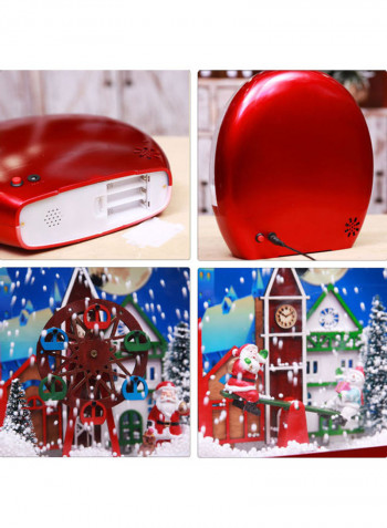 Musical Snow Christmas Glittering LED Light Lamp Multicolour