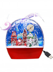 Musical Snow Christmas Glittering LED Light Lamp Multicolour