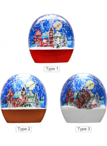 Musical Snow Christmas Glittering LED Light Lamp Multicolour