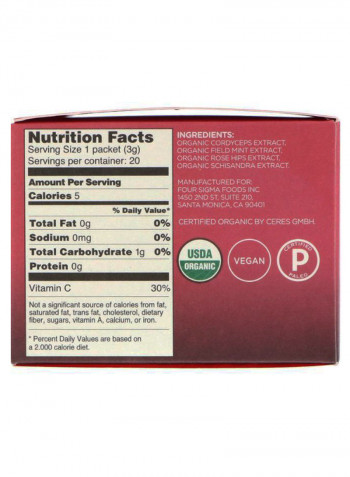 Cordyceps Mushroom Elixir Mix - 20 Packets 0.1ounce