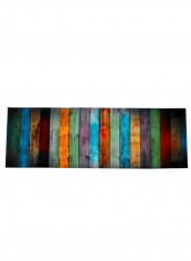 Striped Pattern Anti-Skid Doormat Multicolour 60 x 180centimeter