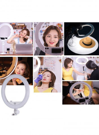 Bi-Colour LED Photography Ring Light 48.5x6.1x42centimeter White