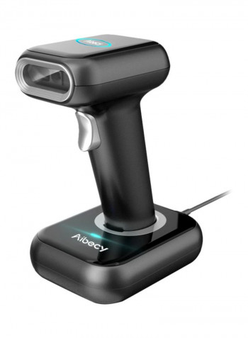 Wireless High Speed Barcode Scanner Black