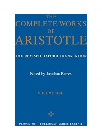 Complete Works Of Aristotle, Volume I Hardcover English by Aristotle