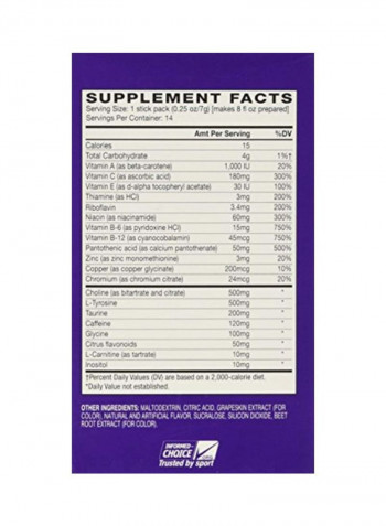 Pack Of 14 Spark Energy Vitamin And Amino Acid Supplement - Grape