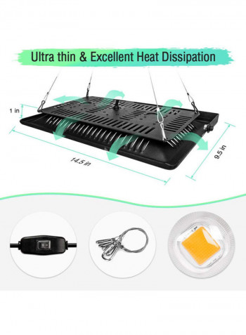 Waterproof Led Full Spectrum Grow Lights Outdoor black 41.30x5.00x27.00cm