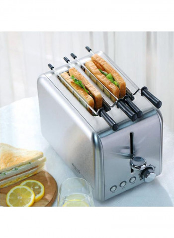 2-Slices Electric Pop-Up Long Slot Toaster DEM-SL281 Silver