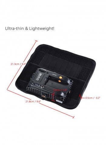 LED Video Camera Light Kit 21.8x21.3x0.5centimeter White/Black