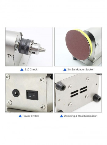Multifunction Jewelry Rock Polishing Machine Silver