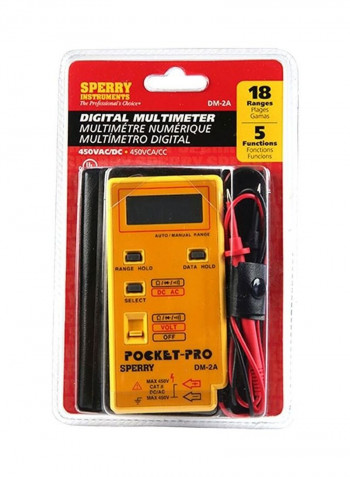 Digital 6-18 Range Multimeter Multicolour 170millimeter