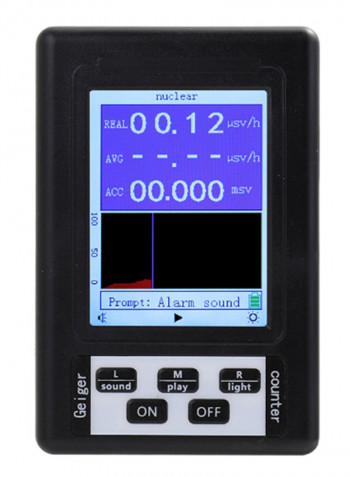 Portable Electromagnetic Radiation Detector Tester Black