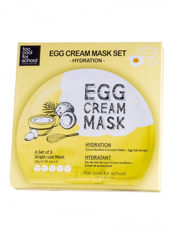 5-Piece Egg Cream Mask 0.98ounce