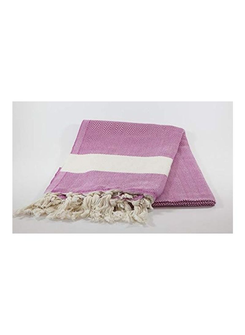 Hand Towel Pink/White 100x180cm