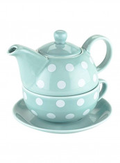 4-Piece Tea Set Blue/White