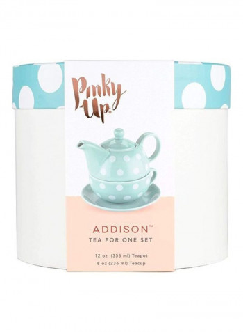 4-Piece Tea Set Blue/White