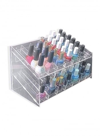 2-Tier Cosmetic Tray With Hook شفاف