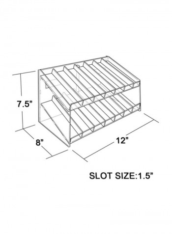 2-Tier Cosmetic Tray With Hook شفاف