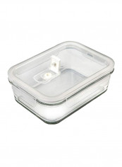 5-Piece Glass Meal Prep Food Container Set Clear 6.5x4.8x2inch