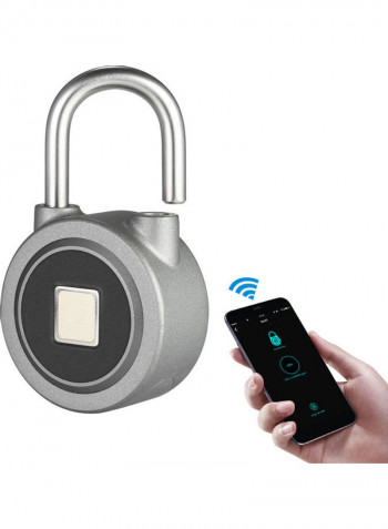 Bluetooth Fingerprint Smart Keyless Lock Silver