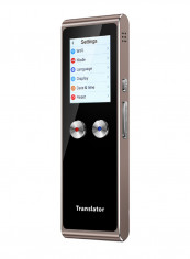 T8S Intelligent Handheld Portable Wi-Fi Voice Translator Gold/Black