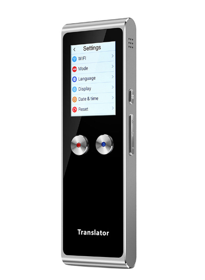 T8S Intelligent Handheld Portable Wi-Fi Voice Translator Silver/Black