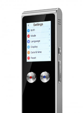 T8S Intelligent Handheld Portable Wi-Fi Voice Translator Silver/Black