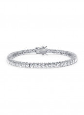 Silver Plated Brass Cubic Zirconia Studded Bracelet