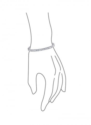 Silver Plated Brass Cubic Zirconia Studded Bracelet