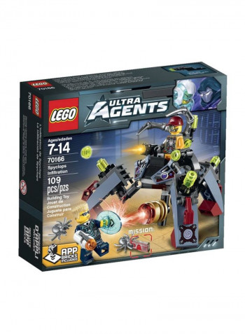 109-Piece Ultra Agents Spyclops Infiltration Building Toy 70166