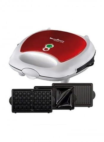 Breaktime Sandwich And Waffle Maker 700W SW612543 Red/White