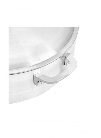 Aluminium Calderos Pot With Lid Silver