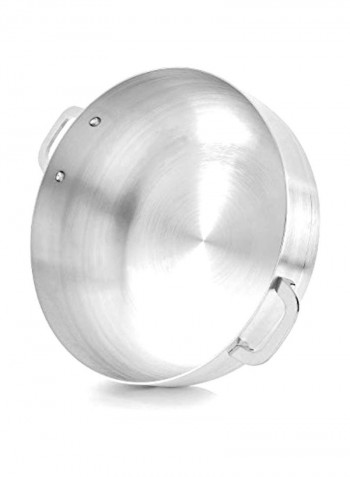 Aluminium Calderos Pot With Lid Silver
