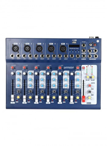 7-Channel Digital Mic Line Sound Mixing Console I1261EU Blue/White/Black