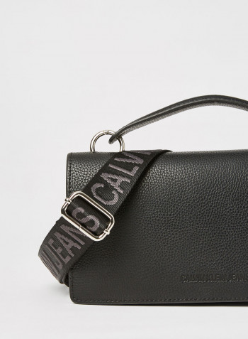 Flap Crossbody Bag Black